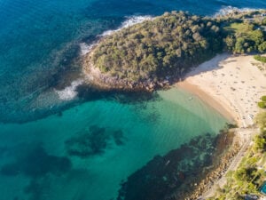 Arial view of Shelly Beach