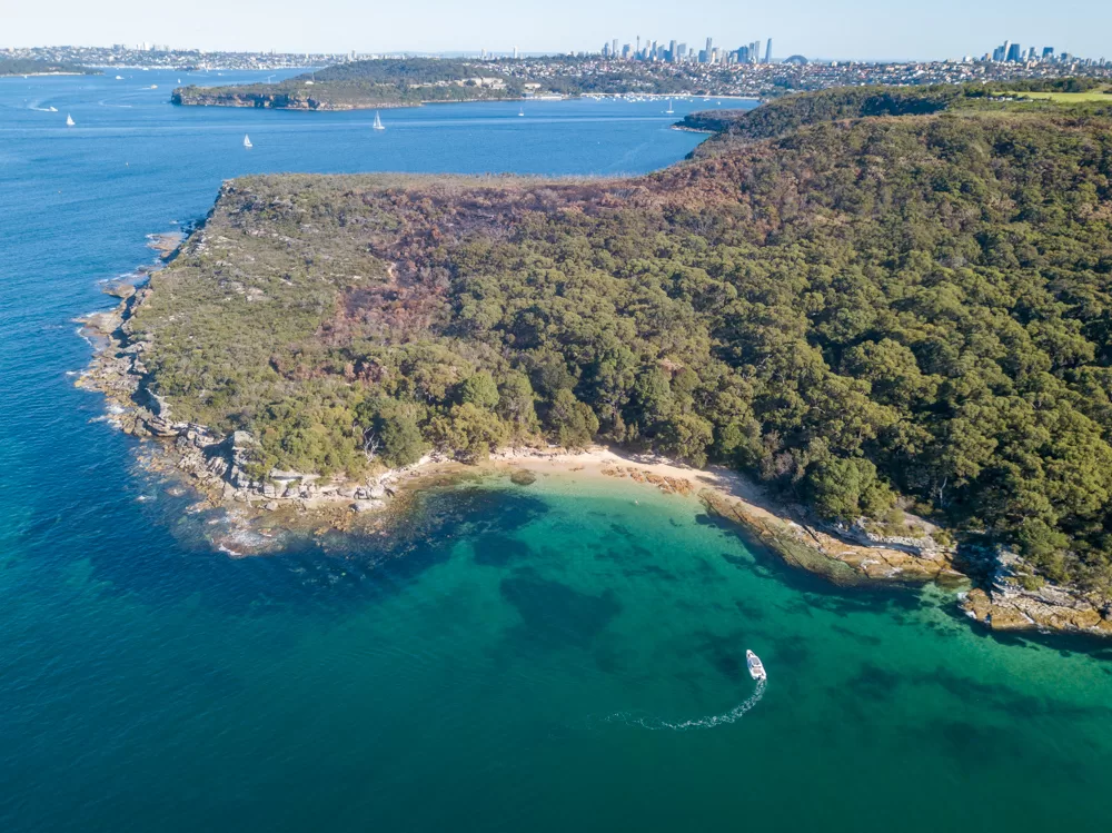 Reef beach with Sydney in the background