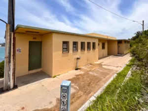 Toilet block near the rock pool