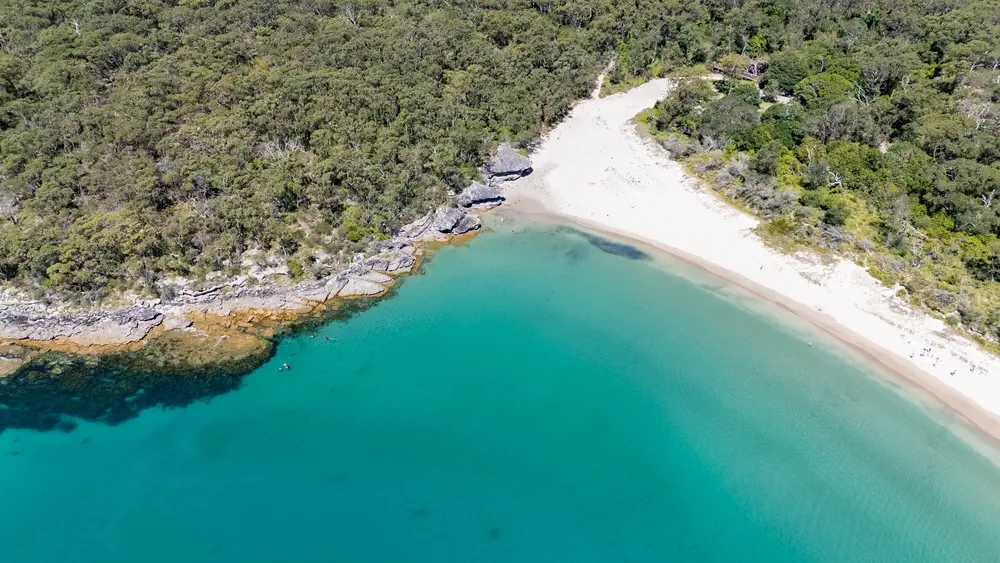 Areal view of Abraham's Bosom Beach